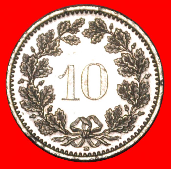  * LIBERTY (1879-2022): SWITZERLAND ★ 10 RAPPEN 1990B! DIES 2+C MINT LUSTRE!★LOW START! ★ NO RESERVE!   