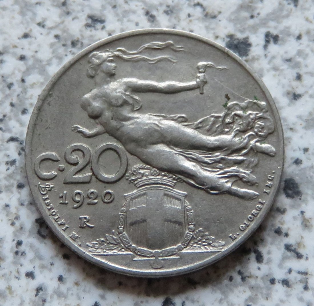  Italien 20 Centesimi 1920 R   