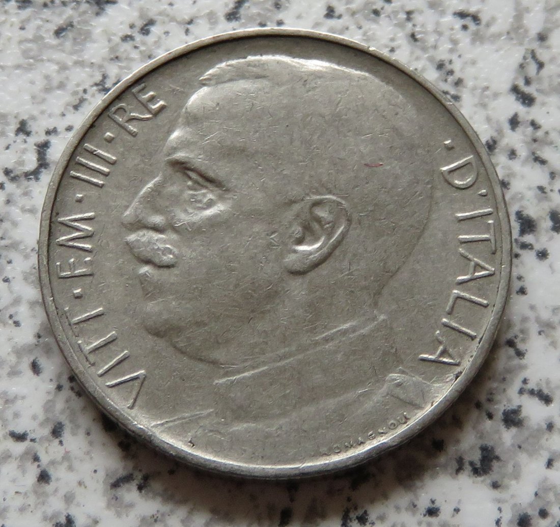  Italien 50 Centesimi 1925, Riffelrand   