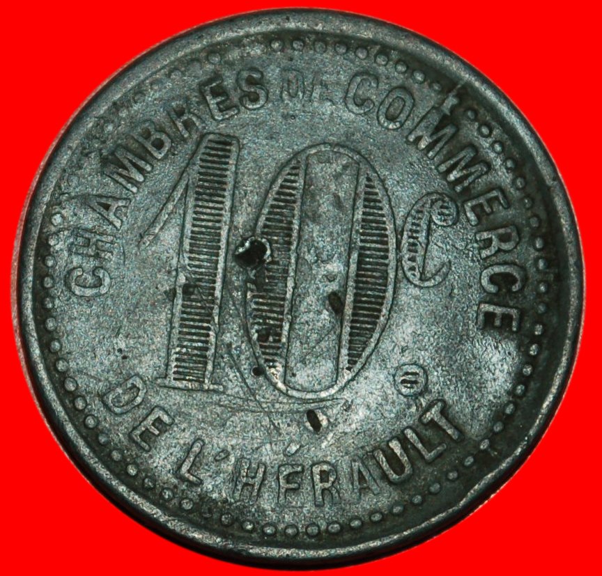  * VINE  ★ FRANCE HERAULT 10 CENTIMES ND! DISCOVERY COIN! LOW START★NO RESERVE!   