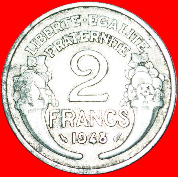  * FÜLLHÖHLE: FRANKREICH ★ 2 FRANC 1948! OHNE VORBEHALT   