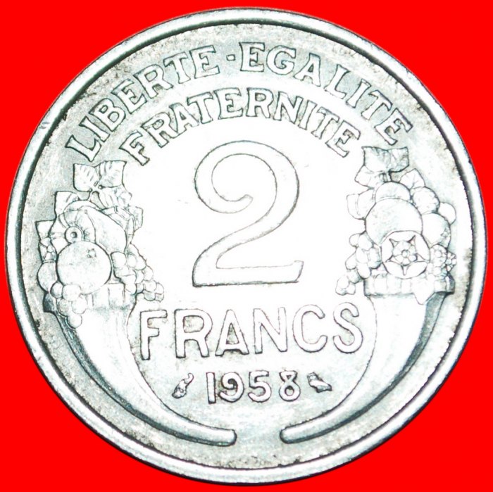  * FÜLLHÖHLE: FRANKREICH ★ 2 FRANC 1958! OHNE VORBEHALT   