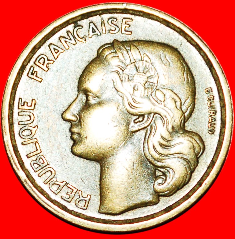  * HAHN (1950-1959): FRANKREICH★ 10 FRANC 1953B!  OHNE VORBEHALT   