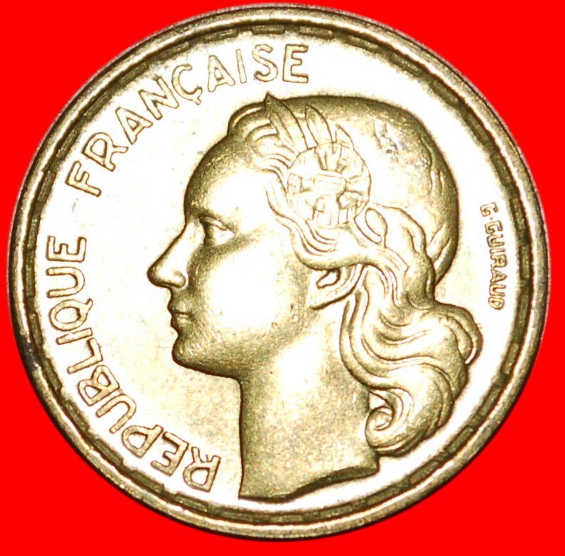  * HAHN (1950-1959): FRANKREICH★ 10 FRANC 1958! OHNE VORBEHALT   