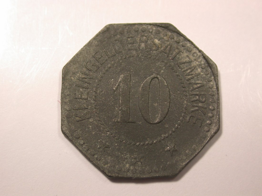 G16 Notgeld Wissing 10 Pfennig o.J. Zink vz-st sehr selten !! Originalbilder