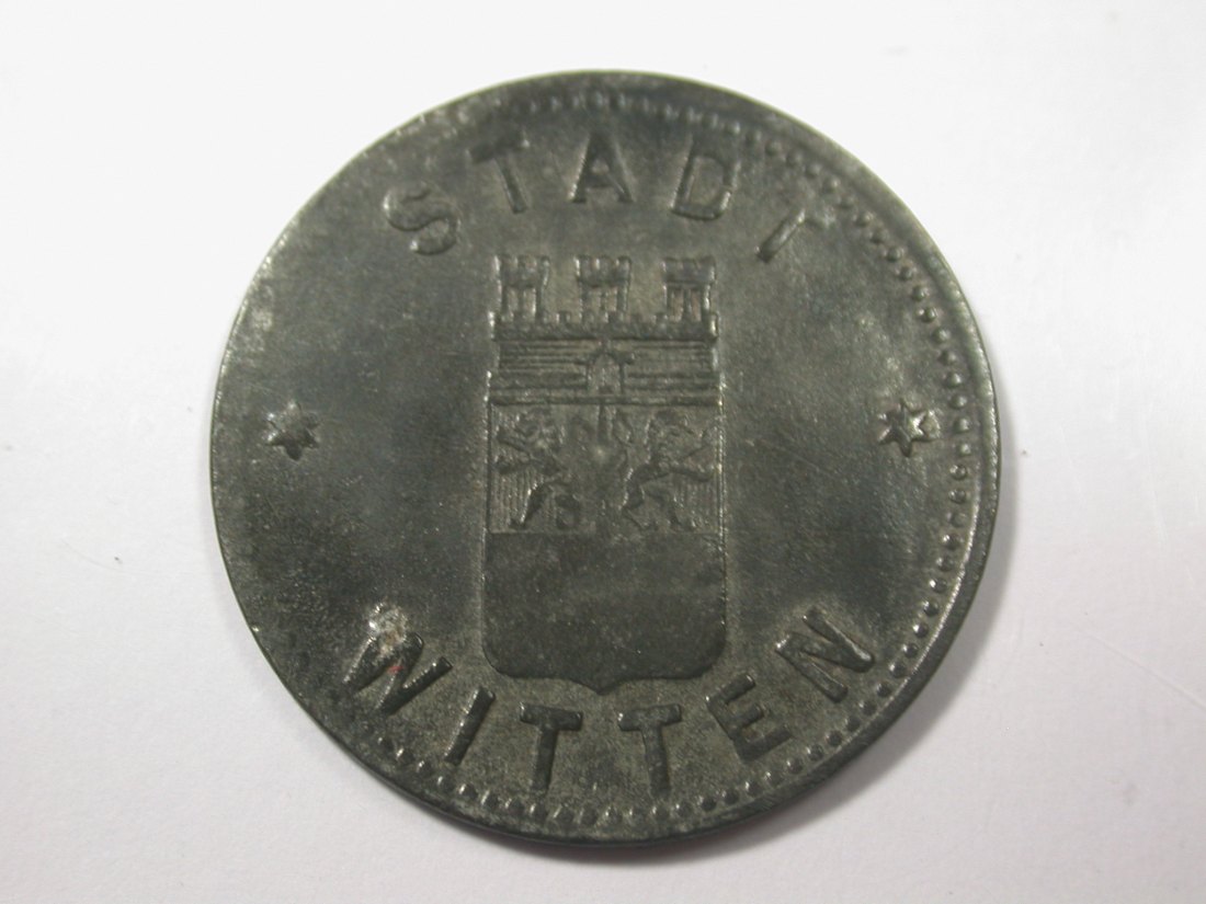 G16 Notgeld Witten 10 Pfennig Zink 1917 in f.st Originalbilder