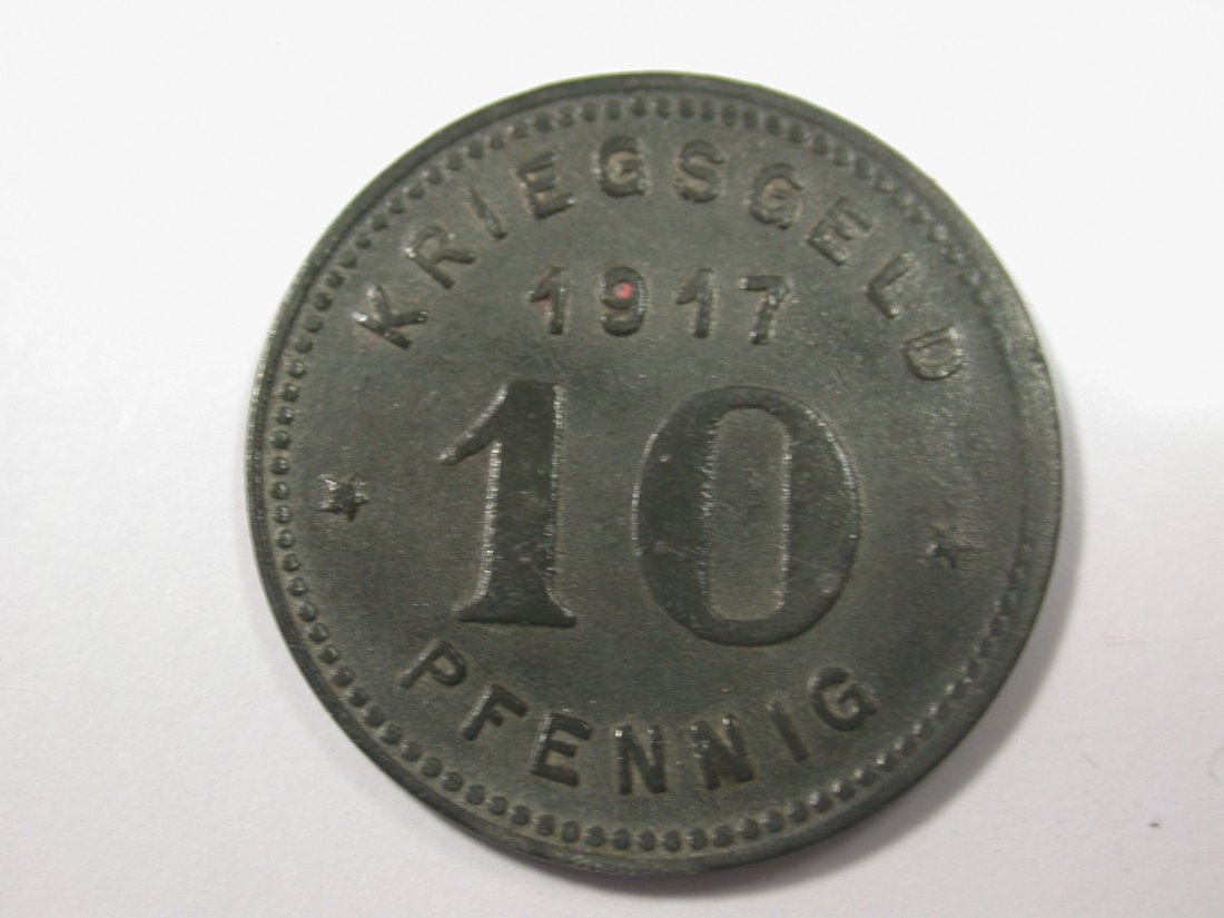  G16 Notgeld  Witten 10 Pfennig Zink 1917 in f.st    Originalbilder   