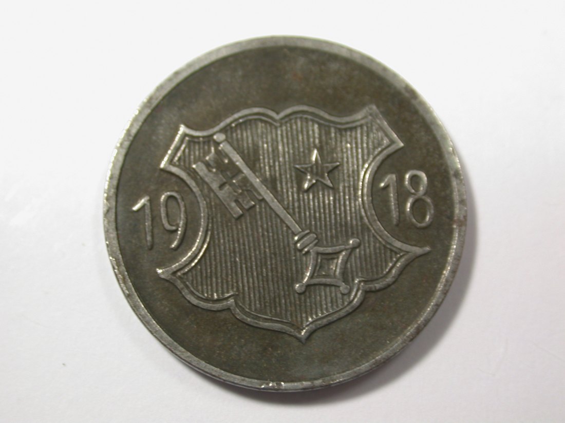  G16 Notgeld  Worms 10 Pfennig 1918 Eisen f.vz    Originalbilder   
