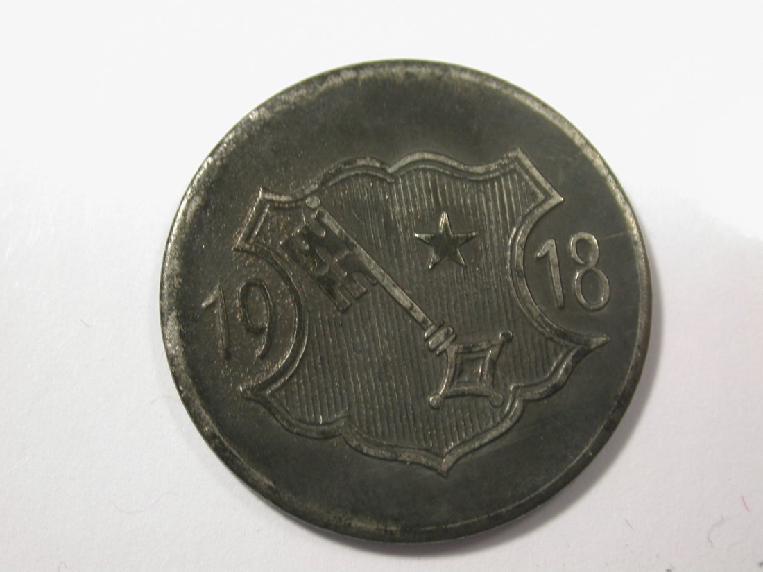 G16 Notgeld  Worms 10 Pfennig 1918 Eisen dünner Schrötling f.vz    Originalbilder   