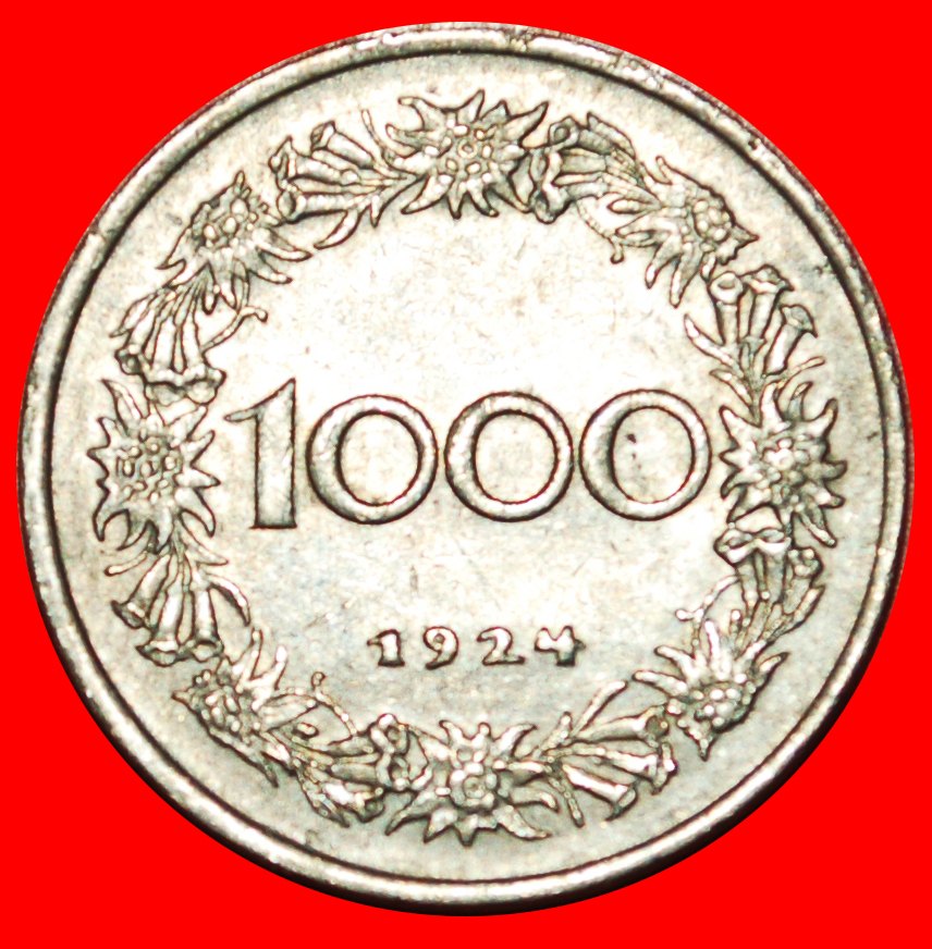  * MARGARET OF TYROL (1318 - 1369): AUSTRIA ★ 1000 CROWNS 1924! LOW START ★ NO RESERVE!   