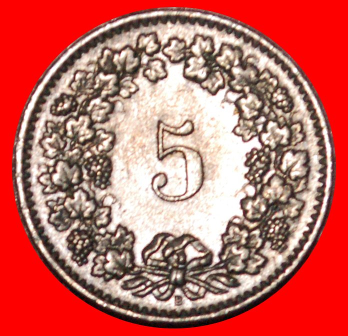  * 2 VERKAUFT ~ FREIHEIT (1879-2022): SCHWEIZ ★ 5 RAPPEN 1959B! STEMPEL 1+B! OHNE VORBEHALT!   