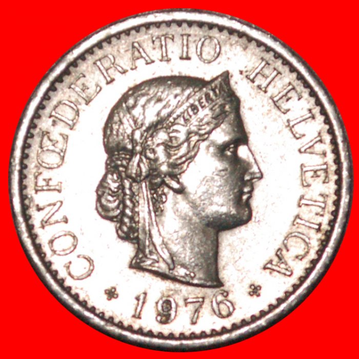  * LIBERTY (1879-2022): SWITZERLAND ★ 10 RAPPEN 1976! DIES 1+B! LOW START ★ NO RESERVE!   