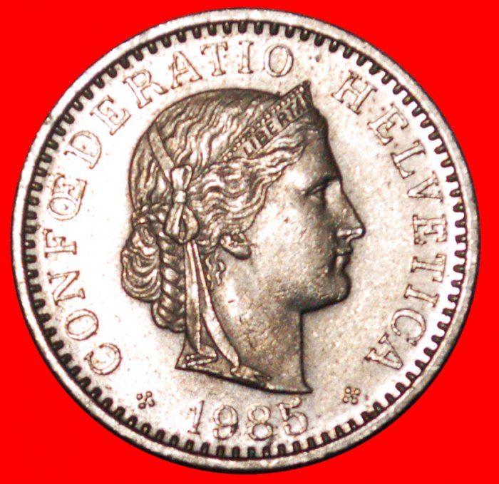  * LIBERTY (1939-2022): SWITZERLAND ★ 20 RAPPEN 1985 DIES 2+B! LOW START ★ NO RESERVE!   