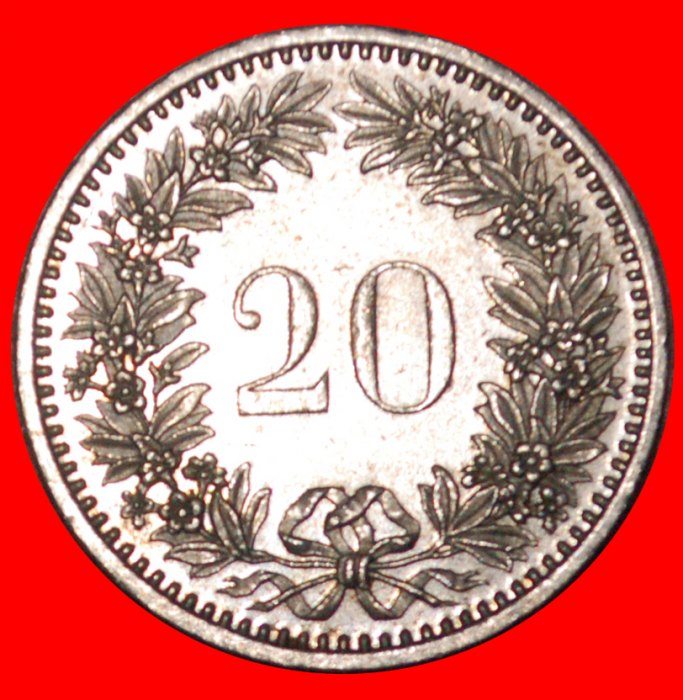  * LIBERTY (1939-2022): SWITZERLAND ★ 20 RAPPEN 1985 DIES 2+B! LOW START ★ NO RESERVE!   