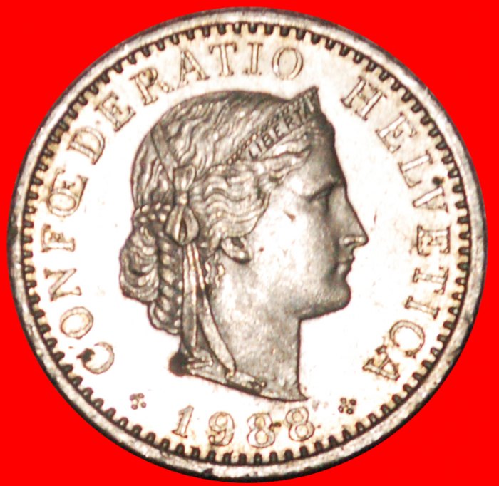 * LIBERTY (1939-2022): SWITZERLAND ★ 20 RAPPEN 1988B DIES 2+B! LOW START ★ NO RESERVE!