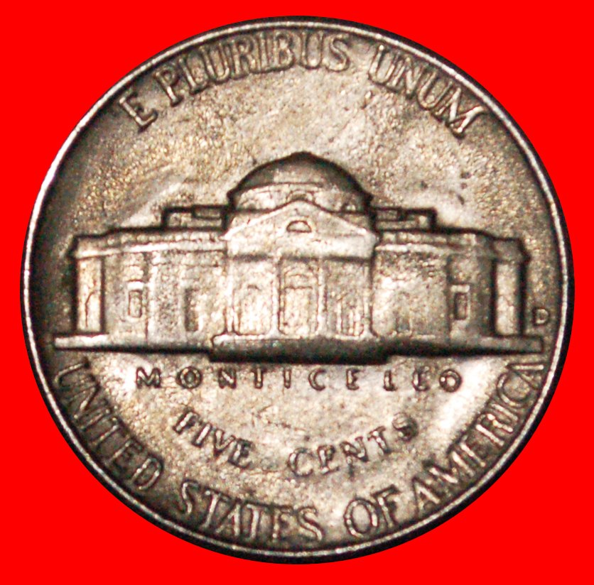  * ENTDECKUNG MÜNZE MONTICELLO (1938-2003): USA★ 5 CENT 1957D! JEFFERSON (1801-1809) ★OHNE VORBEHALT!   