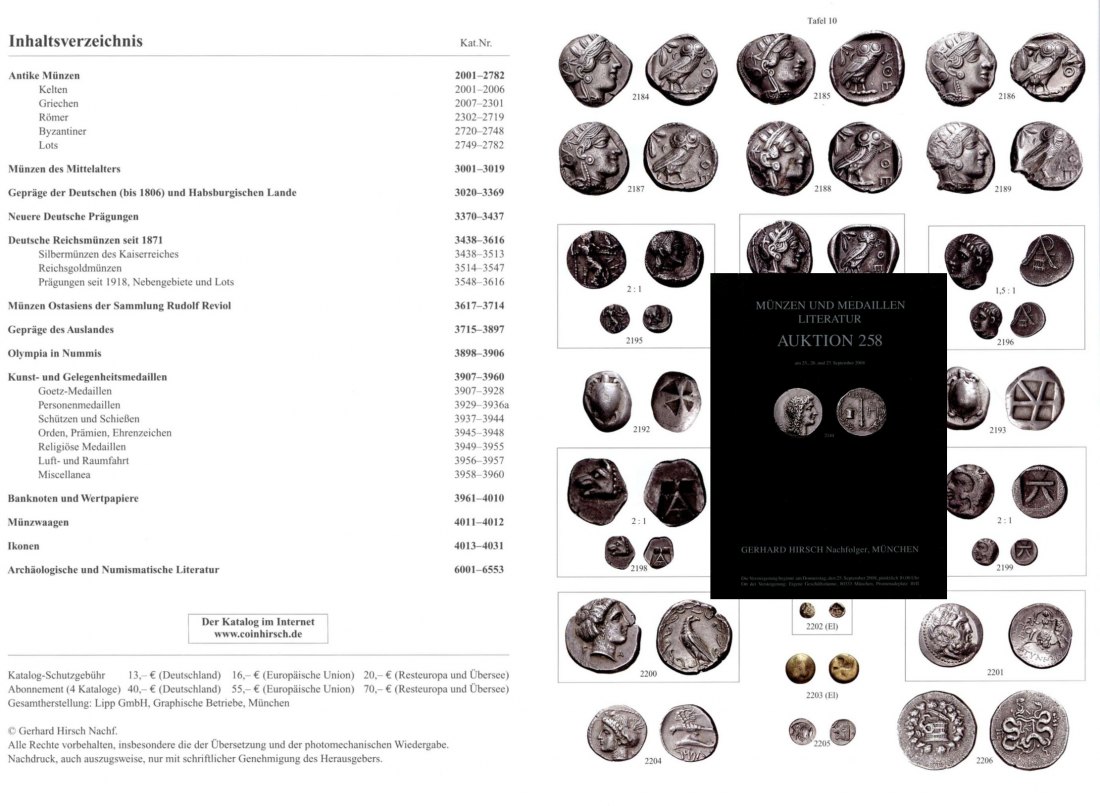  Hirsch (München) Auktion 258 (2008) Antike bis Neuzeit ua Münzen Ostasiens Sammlung Rudolf REVIOL   
