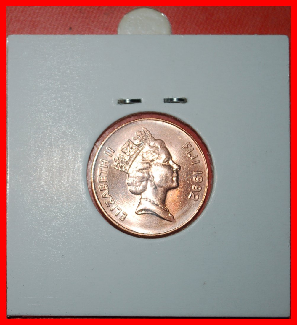  * CANADA (1990-2001): FIJI ★2 CENTS 1992! ELIZABETH II (1953-2022) IN HOLDER! LOW START★ NO RESERVE!   