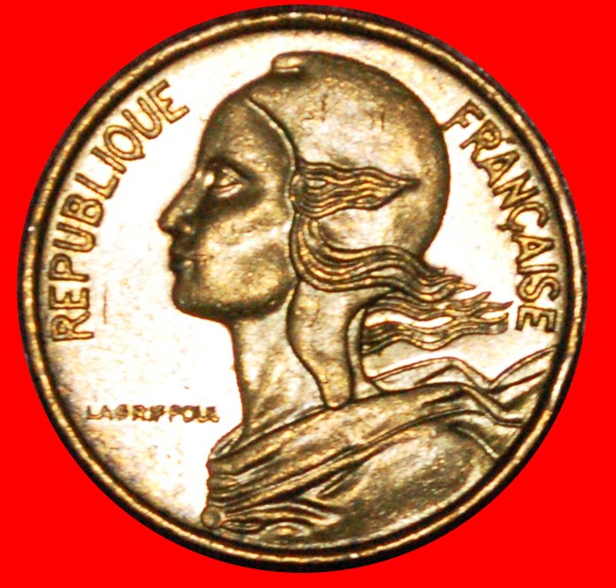  * MARIANNE (1966-2001): FRANKREICH ★ 5 CENTIMES 1976 uSTG STEMPELGLANZ!★OHNE VORBEHALT!   