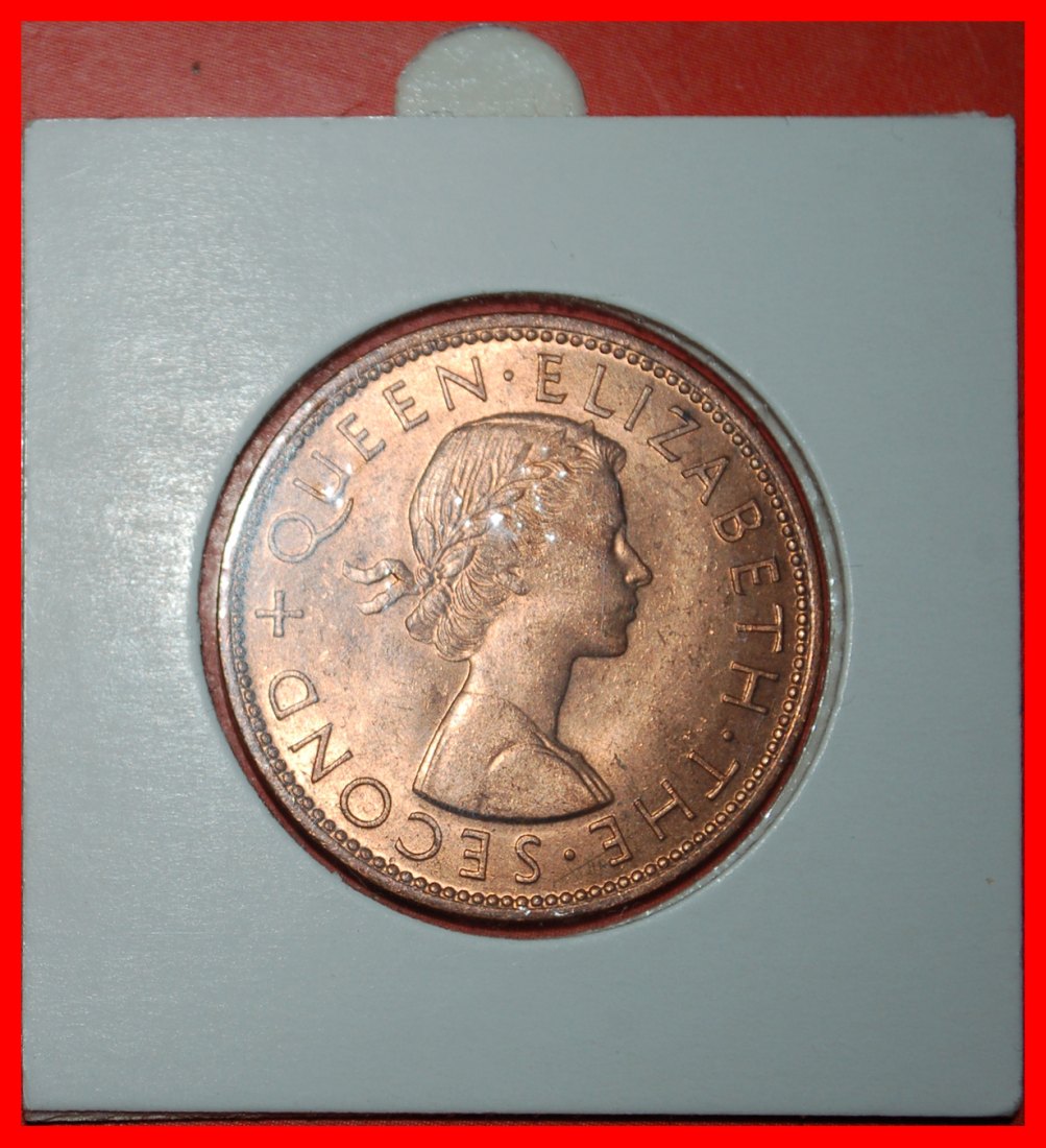  * GREAT BRITAIN: NEW ZEALAND ★ 1 PENNY 1964! DRESSED QUEEN (1953-2022)! RED LOW START★ NO RESERVE!   