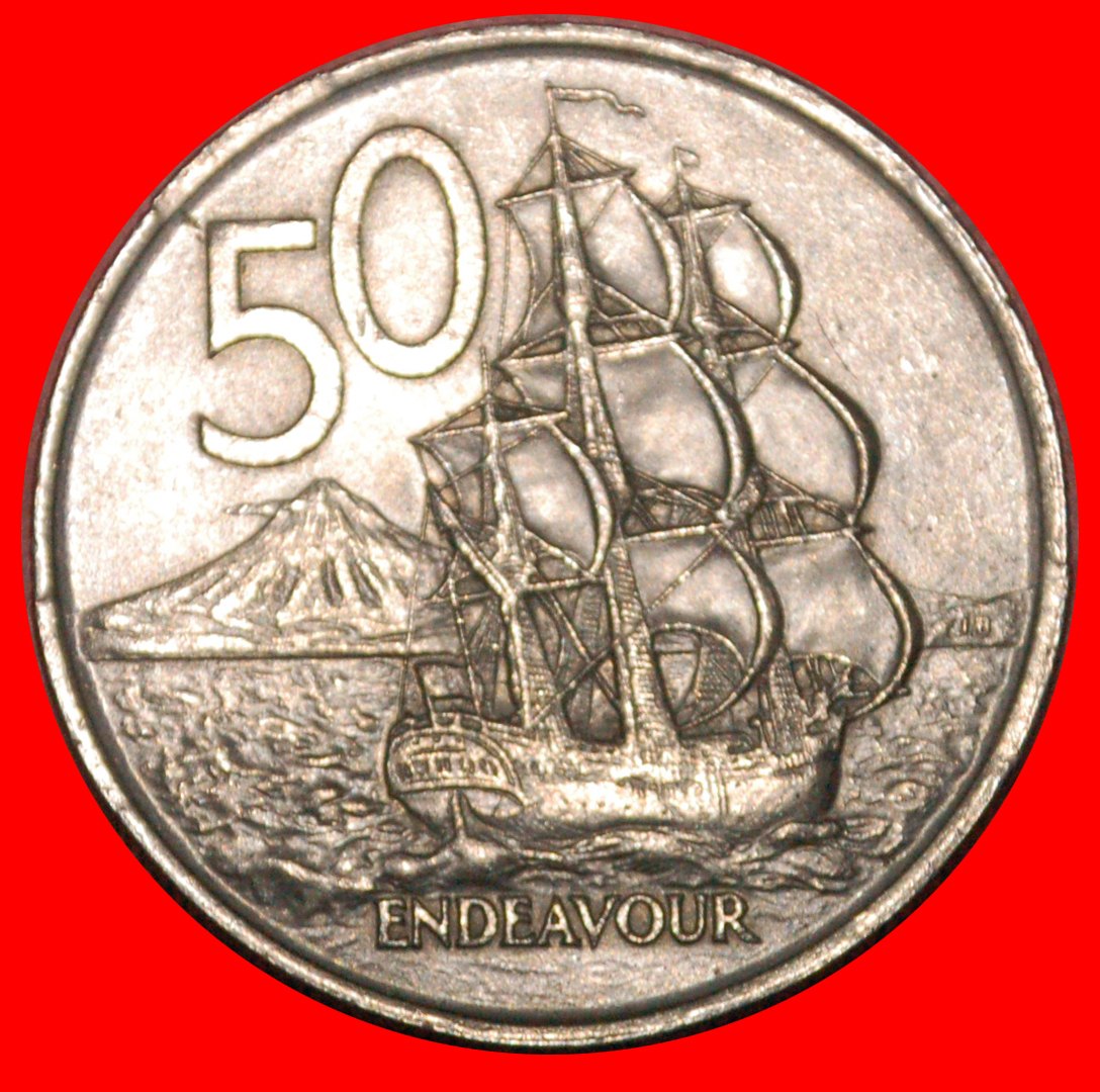  * SHIP (1967-1985): NEW ZEALAND ★ 50 CENTS 1967 UNC! ELIZABETH II (1953-2022) LOW START★ NO RESERVE!   