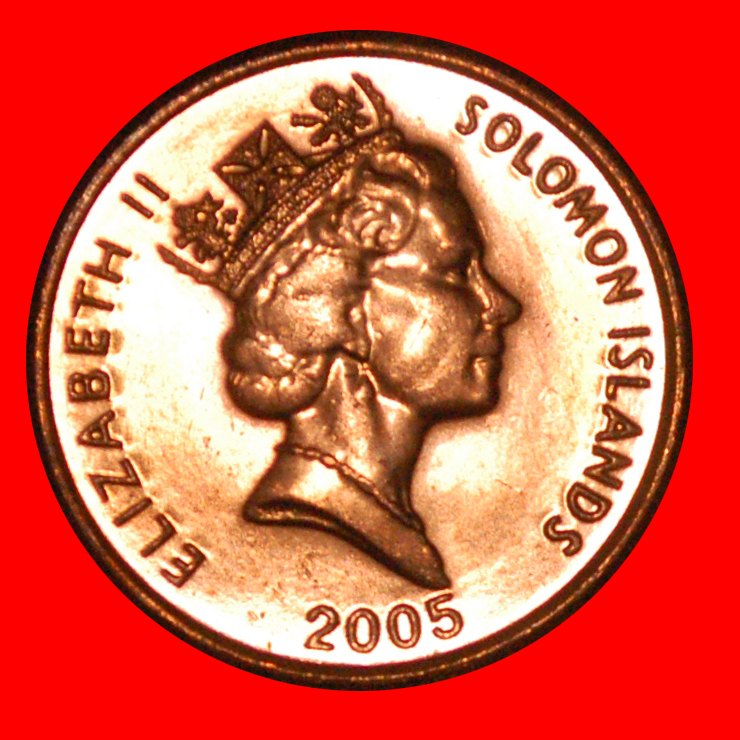  * MAGNETIC (1987-2010): SOLOMON ISLANDS ★ 1 CENT 2005 BU MINT LUSTRE! ★LOW START★ NO RESERVE!   