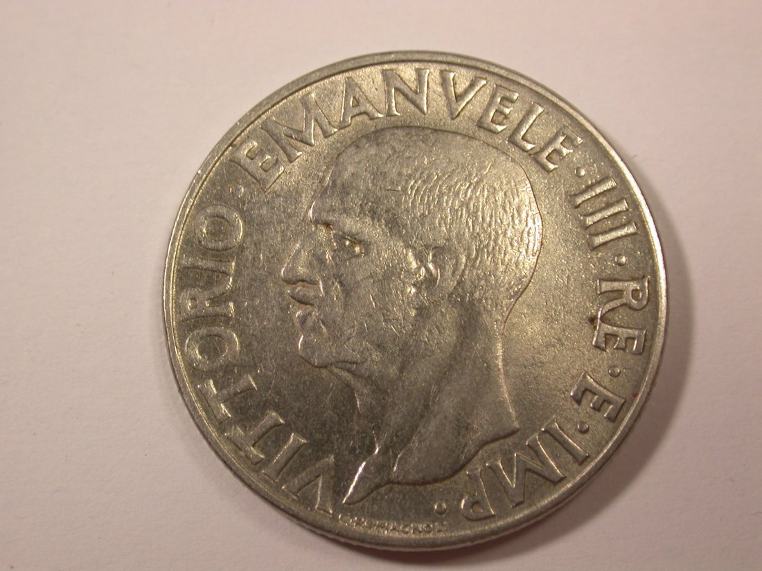  G17  Italien 1 Lira 1940 in vz/vz-st   Originalbilder   
