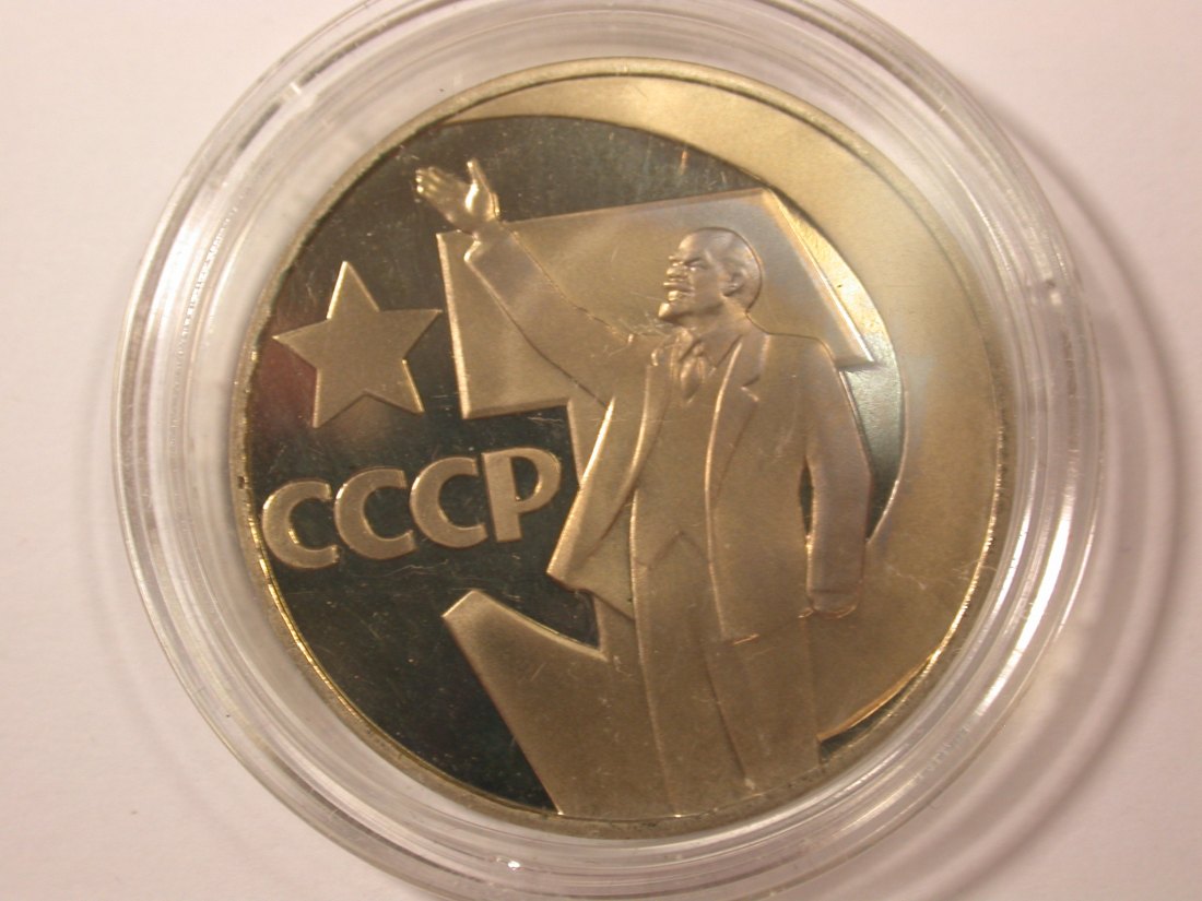 G17 UDSSR/Russland 1 Rubel 1967 50 J. Oktoberrev. Novodel 1988 in PP in Kapsel Originalbilder