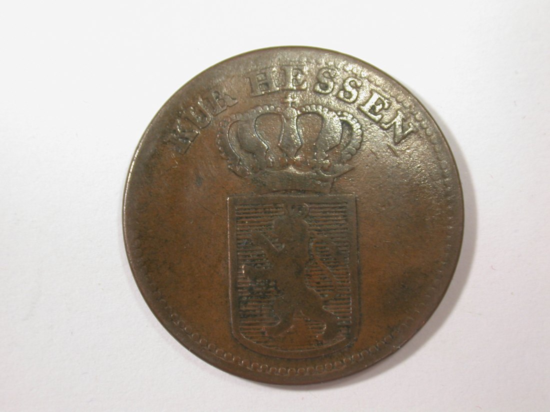  G17  Hessen Kurhessen 1 Kreuzer 1829 in ss   Originalbilder   