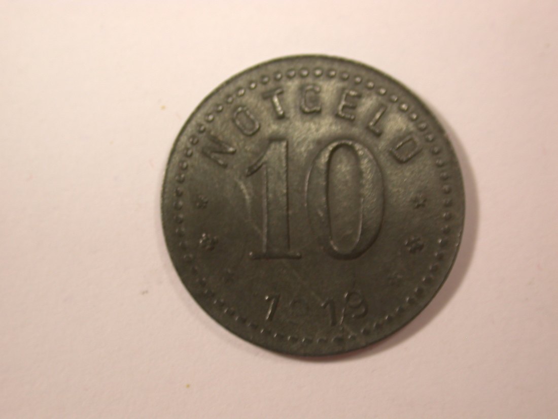 G17 Notgeld Unterweserstädte 10 Pfennig 1919 in f.st Originalbilder