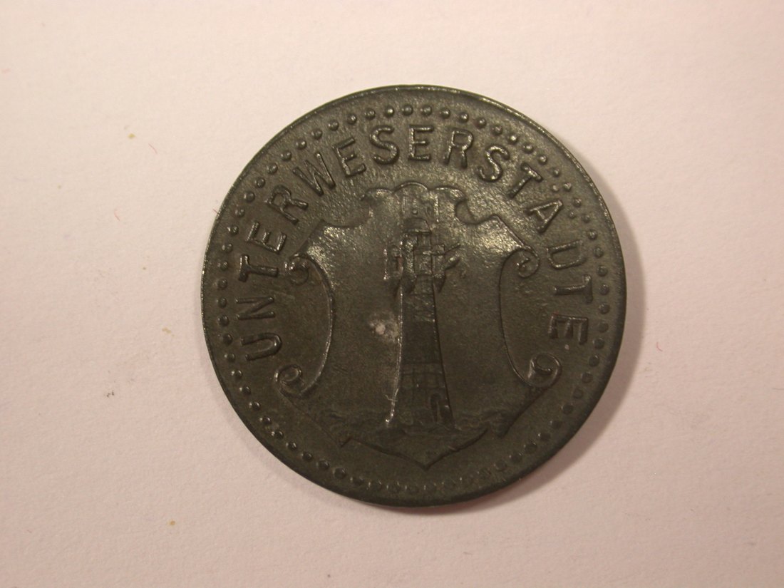  G17  Notgeld  Unterweserstädte 10 Pfennig 1919 in f.st  Originalbilder   