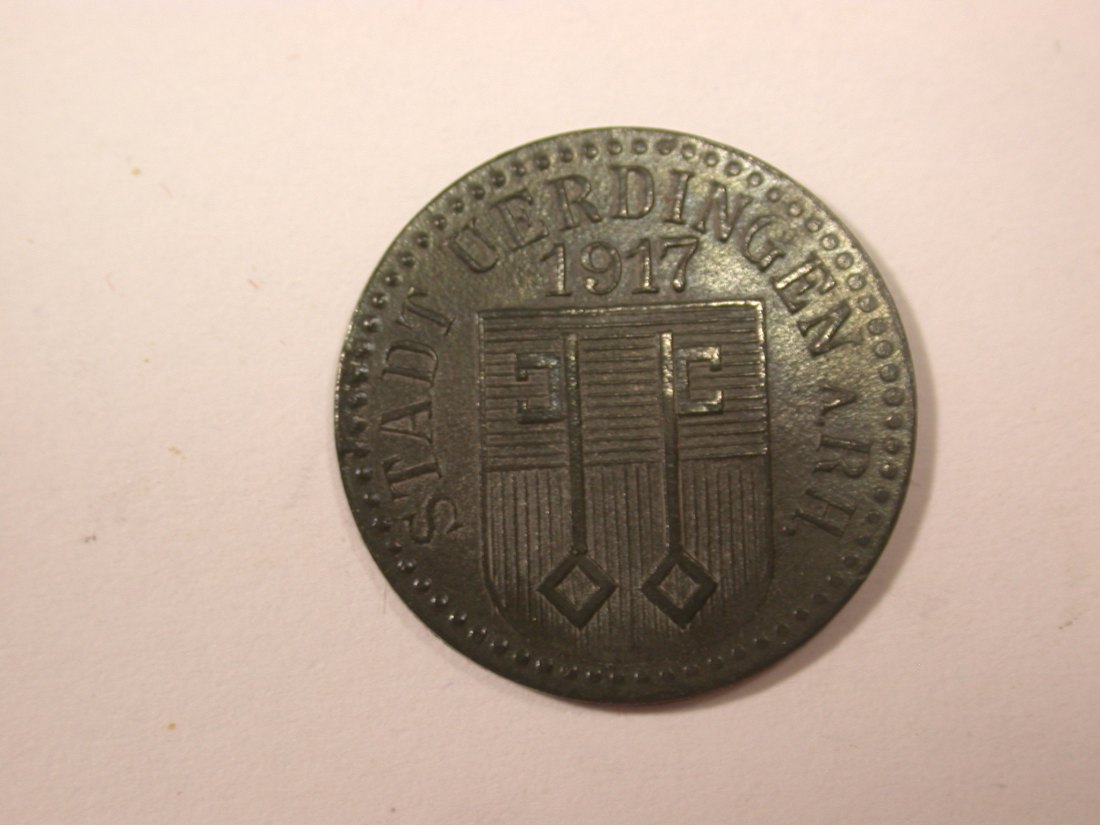  G17  Notgeld  Ürdingen 5 Pfennig ST !!  Originalbilder   