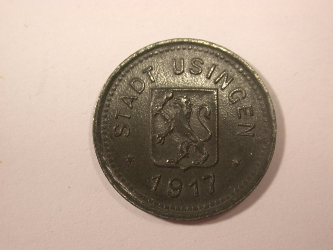  G17  Notgeld  Usingen 10 Pfennig 1917 in f.ST  Originalbilder   
