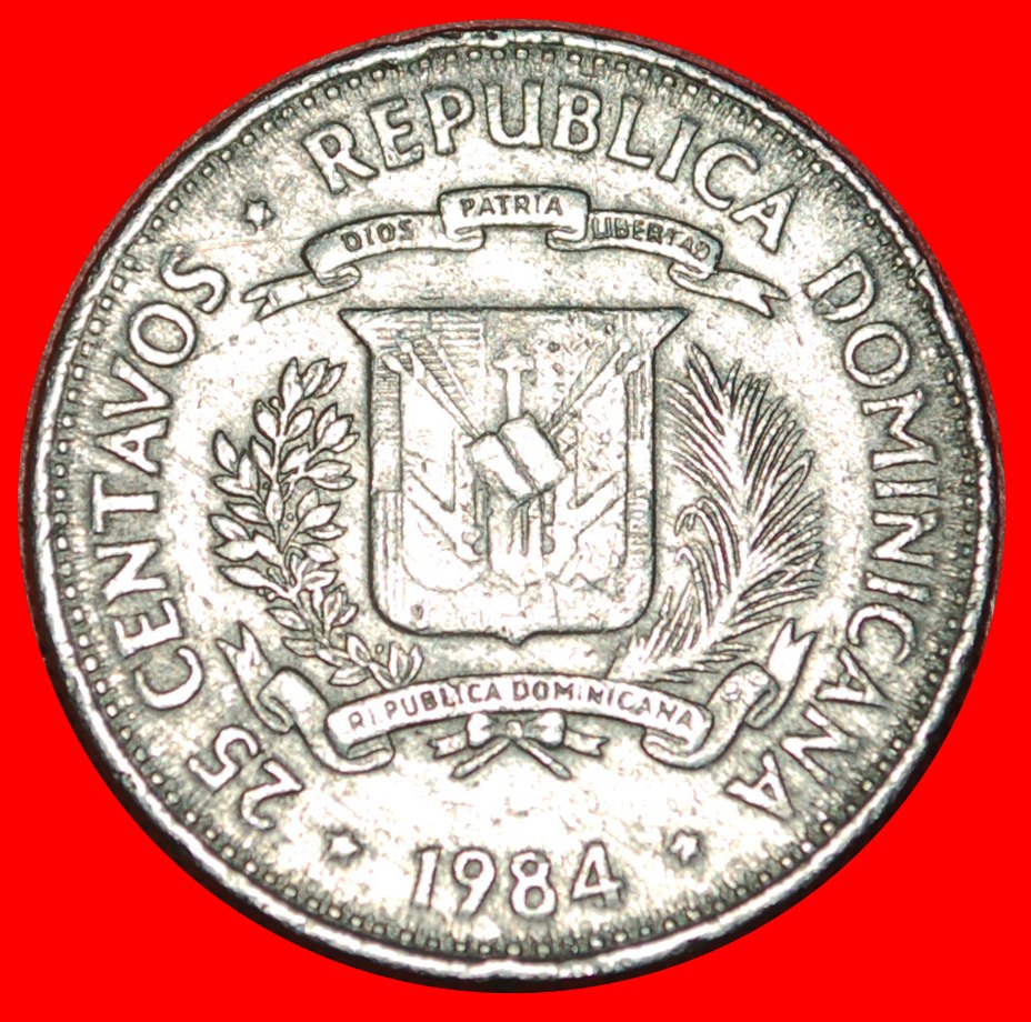  * MEXICO (1983-1987): DOMINICAN REPUBLIC ★ 25 CENTAVOS 1984! 3 SISTERS ★LOW START ★NO RESERVE   