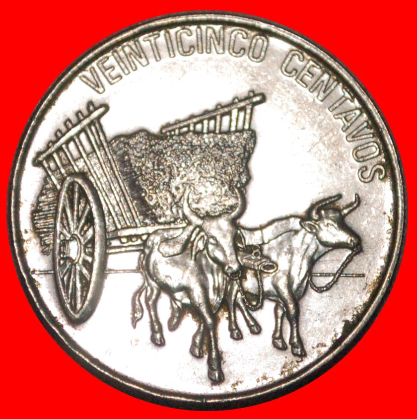 * KANADA 1989-1991: DOMINIKANISCHE REPUBLIK★25 CENTAVO 1991 VZGL STEMPELGLANZ★OCHSEN★OHNE VORBEHALT!