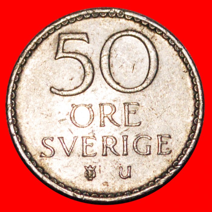  * MONOGRAM (1962-1973): SWEDEN ★ 50 ORE 1973U! GUSTAV VI ADOLF (1950-1973)★LOW START ★NO RESERVE   