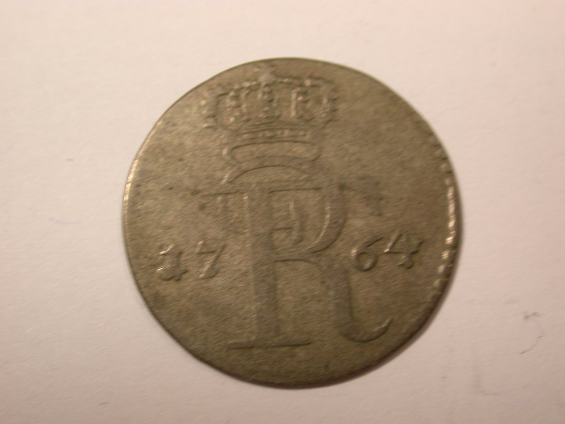  G18  Preussen  1/24 Taler 1764 in ss  Originalbilder   
