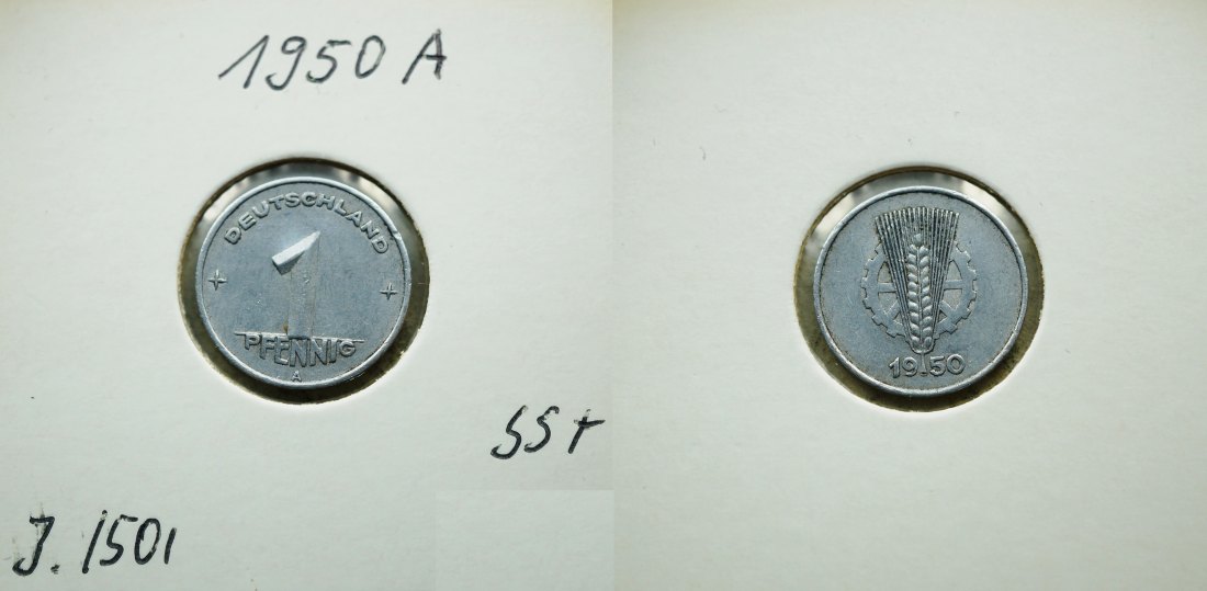  DDR 1 Pfennig 1950 A   