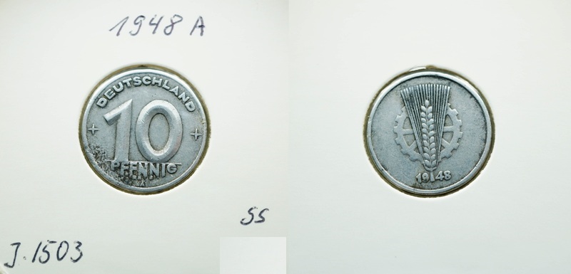  DDR 10 Pfennig 1948 A   