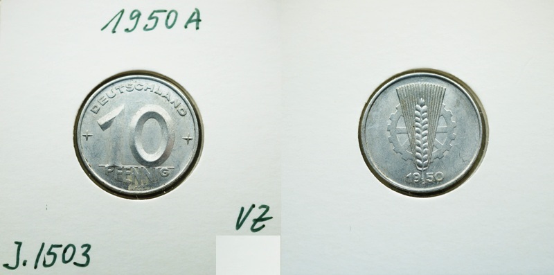  DDR 10 Pfennig 1950 A   