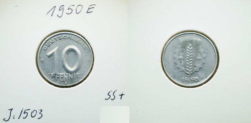  DDR 10 Pfennig 1950 E   