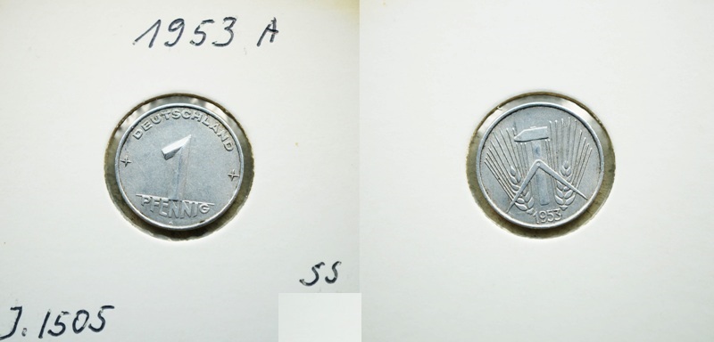  DDR 1 Pfennig 1953 A   