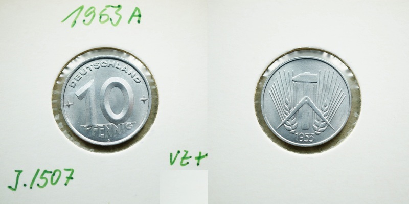  DDR 10 Pfennig 1953 A   