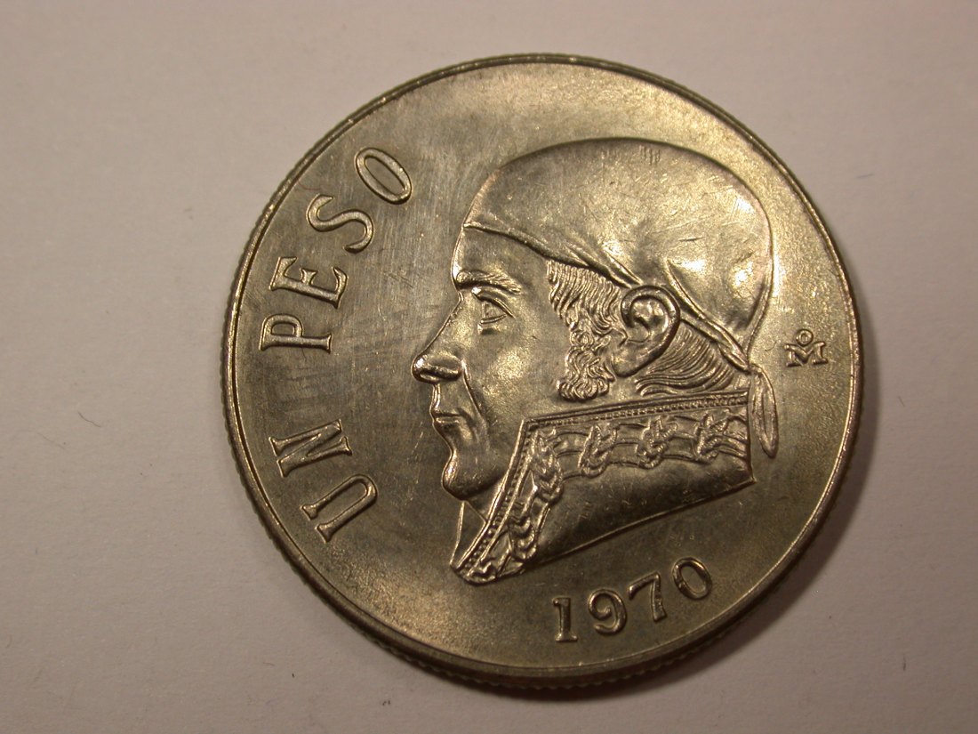  G19  Mexico  1 Peso 1970 in vz-st   Originalbilder   