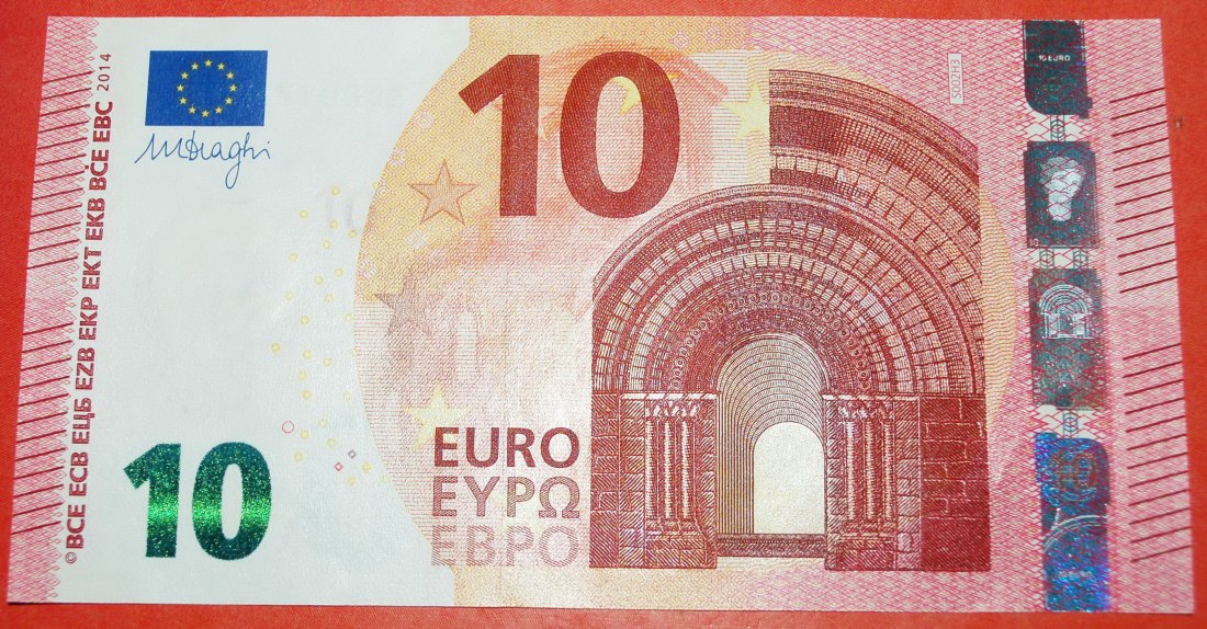 * NEW EUROPE russian TYPE: ITALY ★ 10 EURO 2014 DRAGHI PREFIX SD S002H3! UNC★LOW START ★ NO RESERVE!