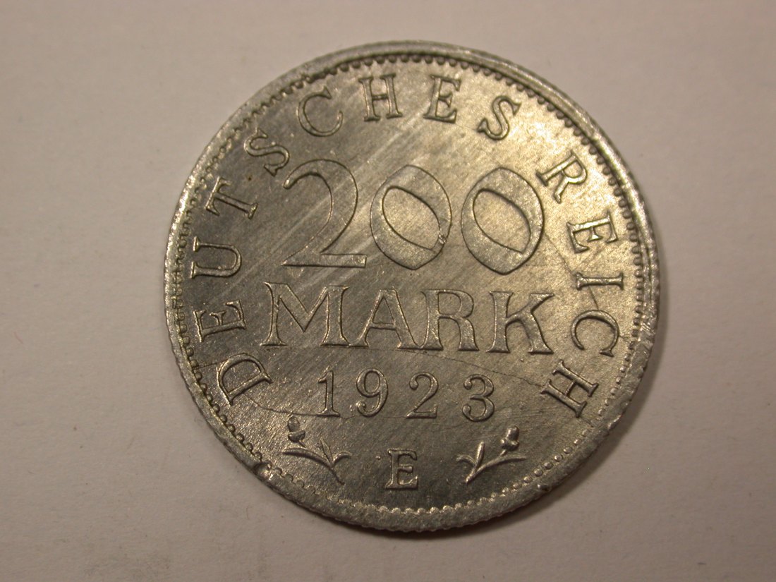 G19 Weimar 200 Mark 1923 E in vz-st Originalbilder