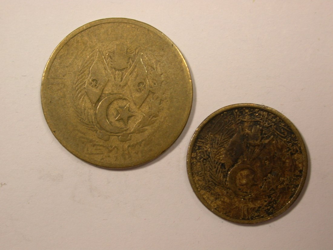  G19  Algerien  10 Centime und 50 Centime 1964 in ss und f.ss   Originalbilder   