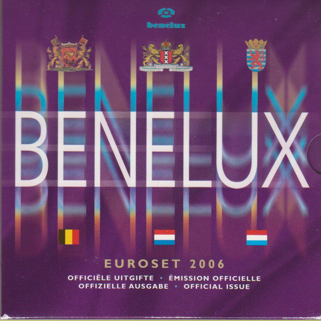  Offiz. KMS Benelux *Hauptstädte der Benelux Staaten* 2006 mit Lux SM nur 15.000St.   