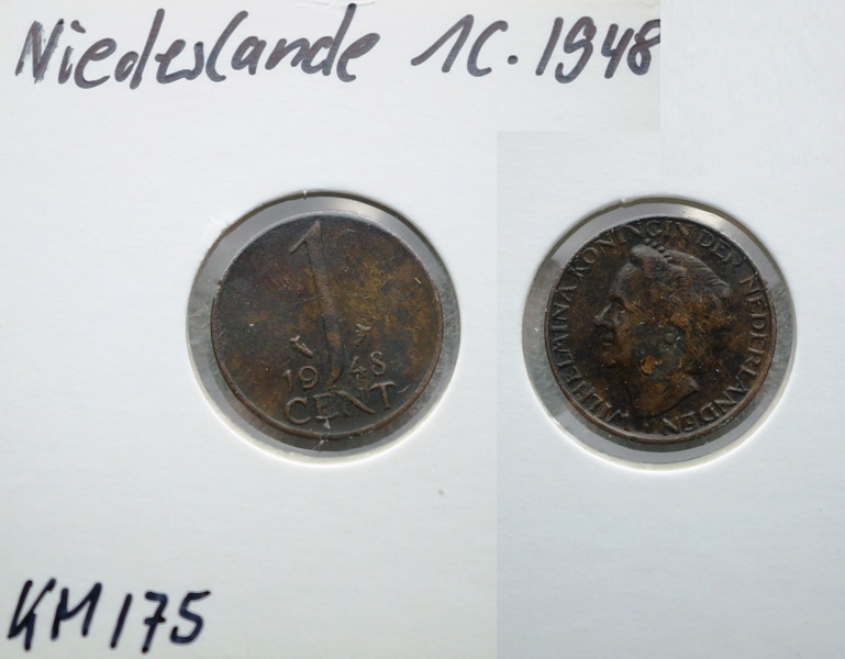 Niederlande, 1 Cent 1948   