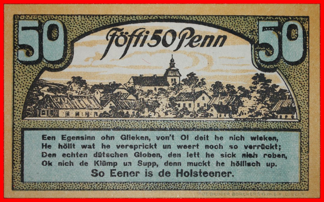  * OLDENBURG: GERMANY AHRENSBOEK ★ 50 PFENNIG 1920 UNC CRISP! WORLD TREE!★LOW START ★ NO RESERVE!   